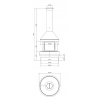 Камин Traforart Zeus Central Enclosure панорамный с камнем
