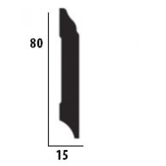 Композитные плинтуса RAL9003 K-77 15x80x2400