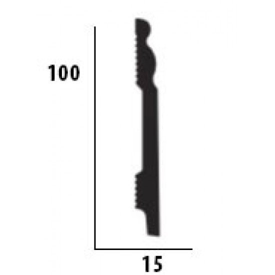 Kompozītu grīdlīstes RAL9003 K-99 15x100x2400