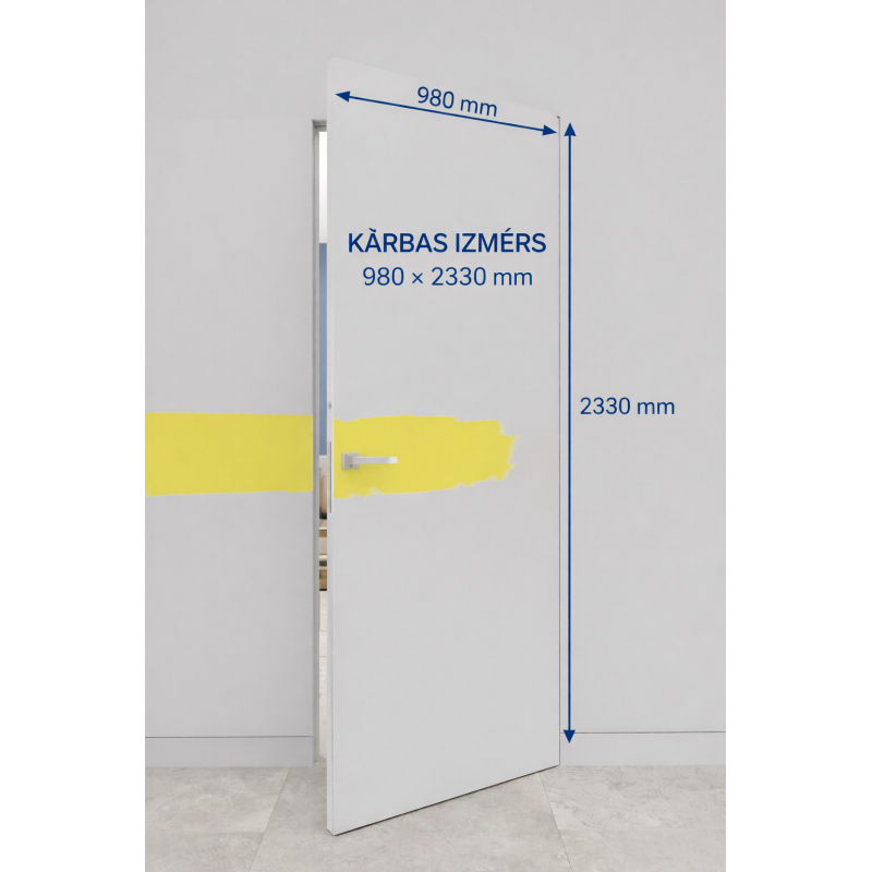 Скрытые двери VISIO40 под покраску с наполнением из древесного волокна (HDF 6 мм) 915x2290 OUT R / K980x2330