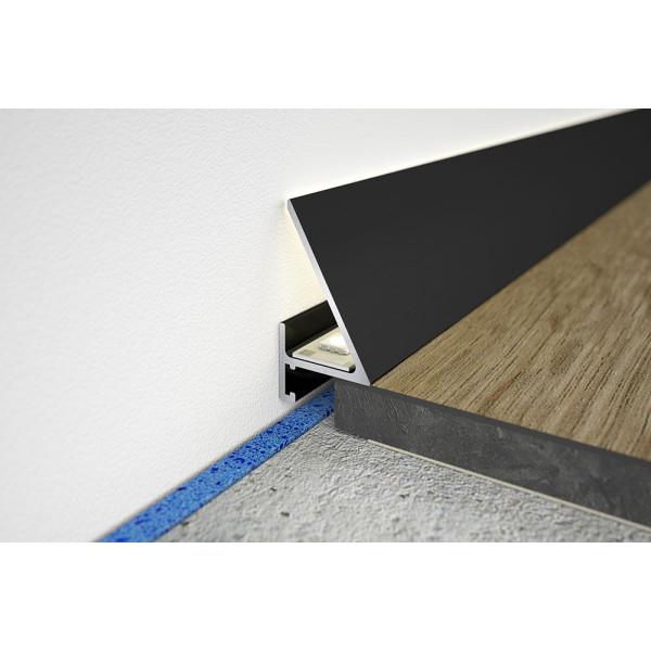 Alumīnija grīdlīstes 16mm SLED16X5 Alumīnija grīdlīstes 16mm SLED16X5