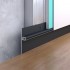 Flush-mounted shadow skirting board F1.50 black anodised FOR LED STRIP