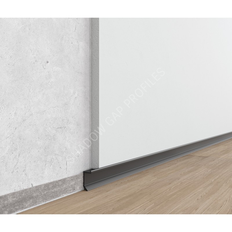 Flush-mounted shadow skirting board ASP112