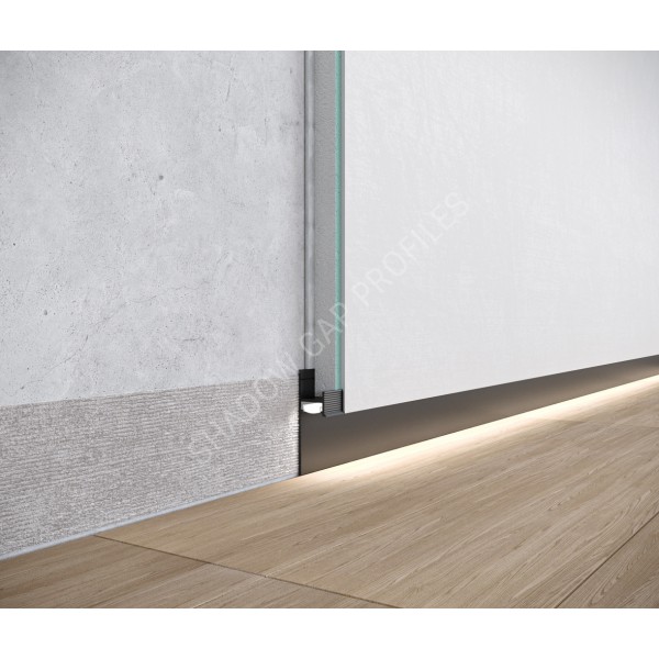 Алюминиевый скрытый плинтус с LED каналом 30mm x 2600mm ASPL130