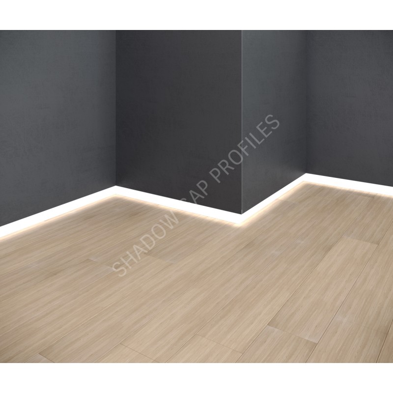 Алюминиевый скрытый плинтус с LED каналом 30mm x 2600mm ASPL130