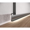 Алюминиевый скрытый плинтус с LED каналом 35mm x 2600mm ASPL35