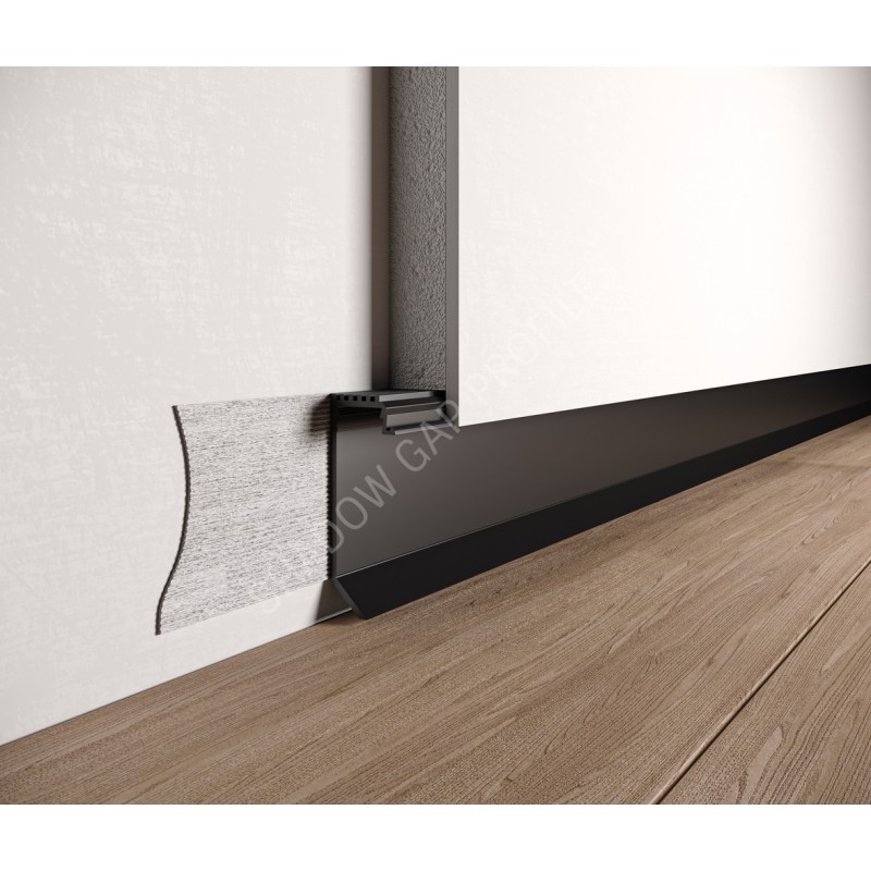 Алюминиевый скрытый плинтус с LED каналом 35mm x 2600mm ASPL35