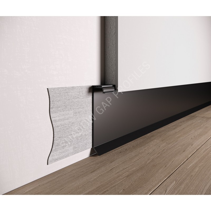 Алюминиевый скрытый плинтус с LED каналом 60mm x 2600mm ASPL60