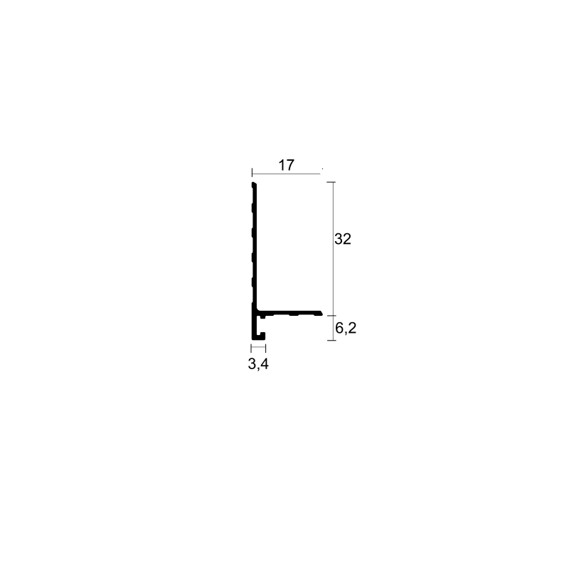 Alumīnija grīdlīstes MPA317