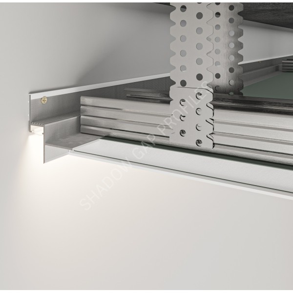 AST-14/12 Встраиваемый в потолок теневой профиль с возможностью установки LED-подсветки