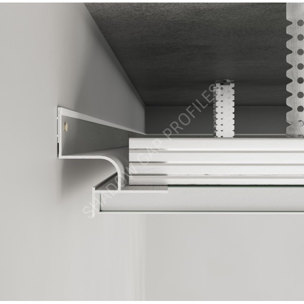 AST218 Встраиваемый в потолок теневой профиль с возможностью установки LED-подсветки