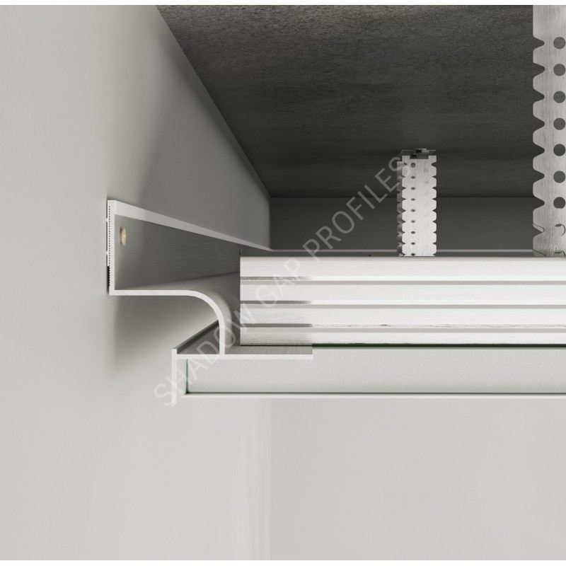 AST218 Встраиваемый в потолок теневой профиль с возможностью установки LED-подсветки