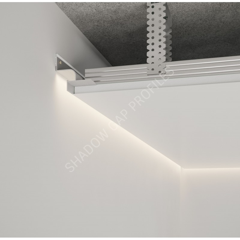 AST218 Встраиваемый в потолок теневой профиль с возможностью установки LED-подсветки