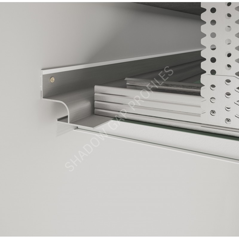 AST218 Встраиваемый в потолок теневой профиль с возможностью установки LED-подсветки