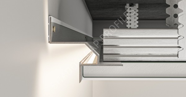 PROFDOORS | Ceiling Shadow Profile with LED Lighting AST22 | Modern ...