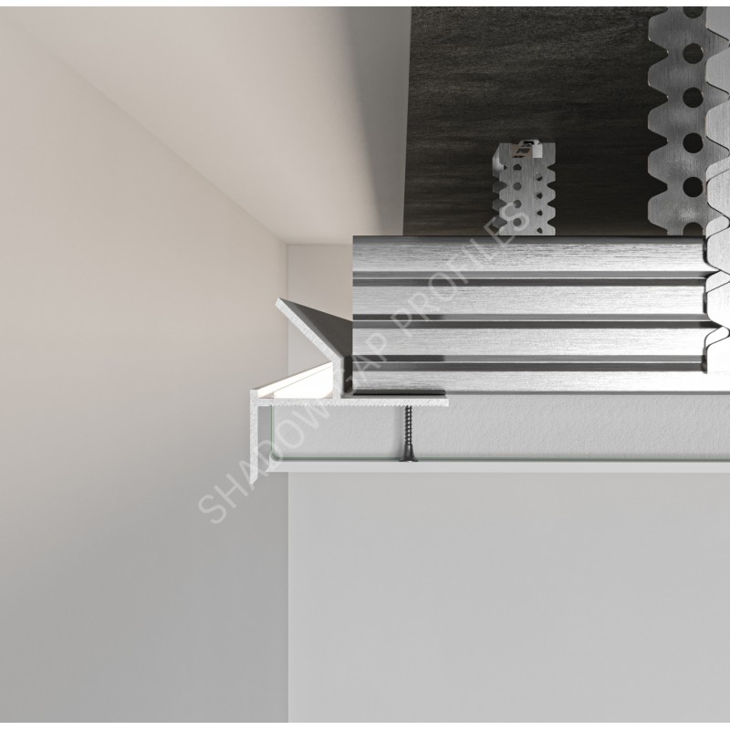 AST30 Встраиваемый в потолок теневой профиль с возможностью установки LED-подсветки