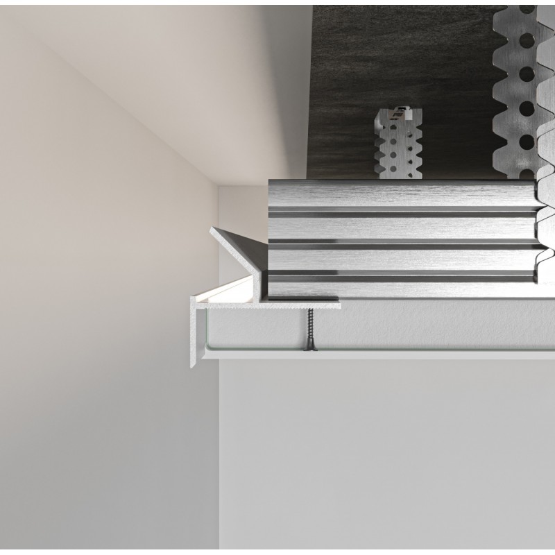 AST50 Ceiling recessed shadow profile with LED lighting option