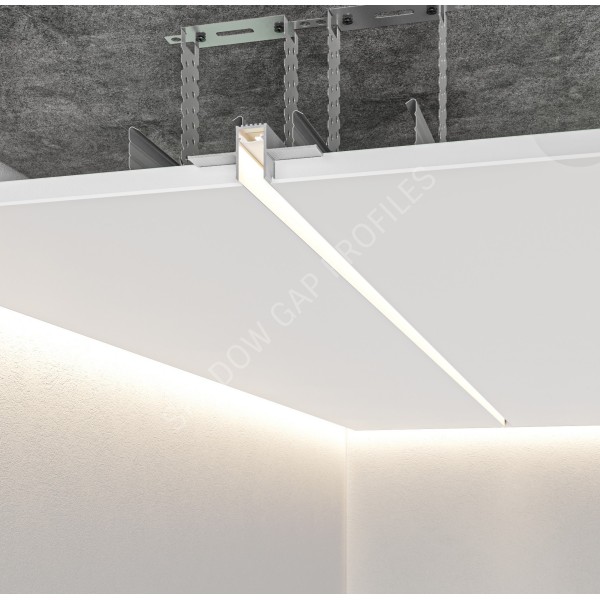 RST-13/12 Встраиваемый в потолок теневой профиль с возможностью установки LED-подсветки