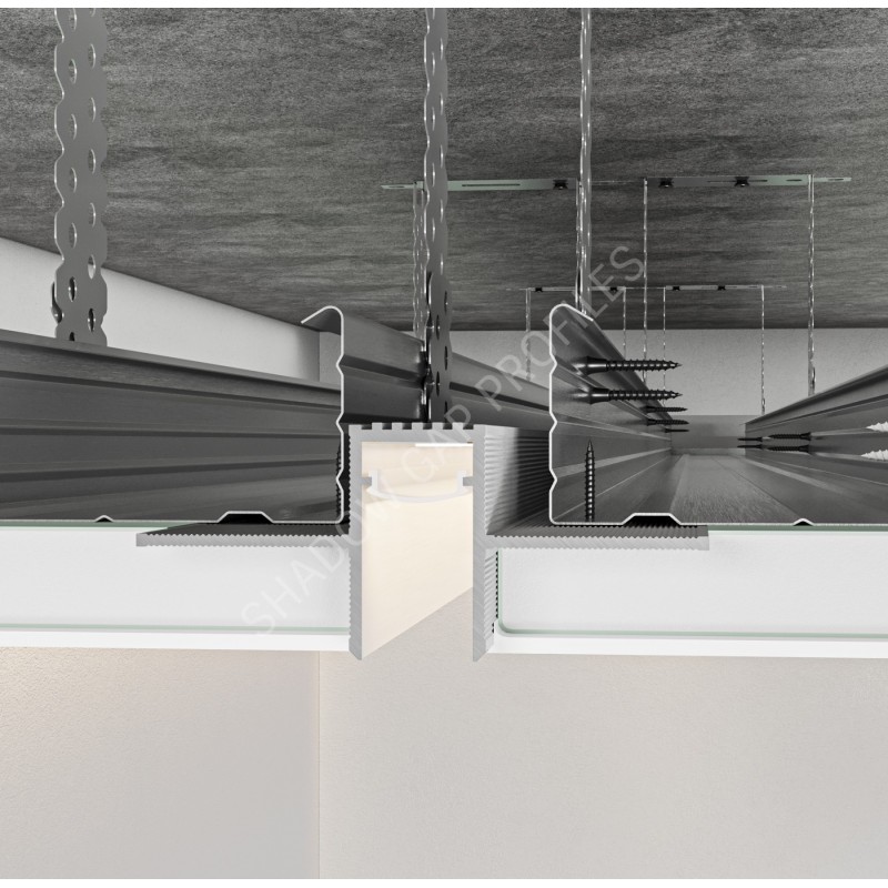 RST-13/12 Ceiling recessed shadow profile with LED lighting option
