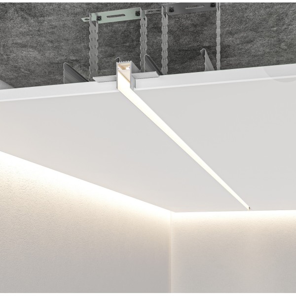 RST-13/12 Встраиваемый в потолок теневой профиль с возможностью установки LED-подсветки