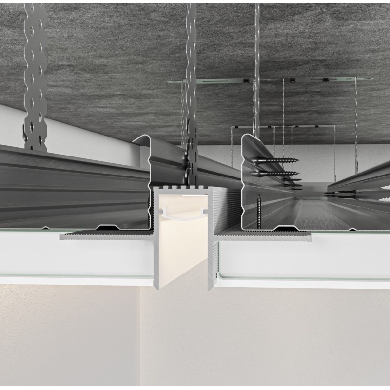 RST-13/12 Ceiling recessed shadow profile with LED lighting option