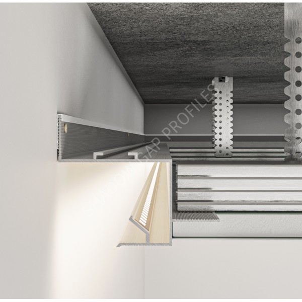 AST30 Встраиваемый в потолок теневой профиль с возможностью установки LED-подсветки