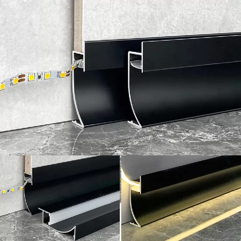 Aluminium Shadow Gap Skirting Board for LED Lighting 3 m VISIONAL / 05-794