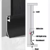 Aluminium Shadow Gap Skirting Board for LED Lighting 3 m VISIONAL / 05-794