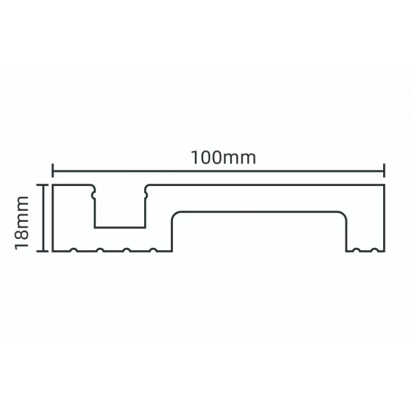 Плинтус для LED ленты 2400x100x18 мм