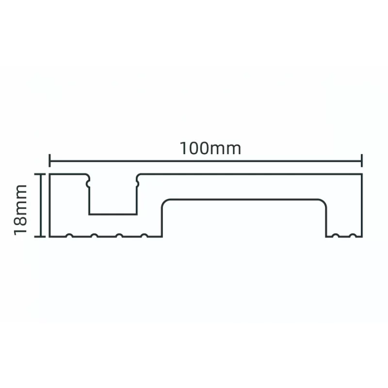 Плинтус для LED ленты 2400x100x18 мм