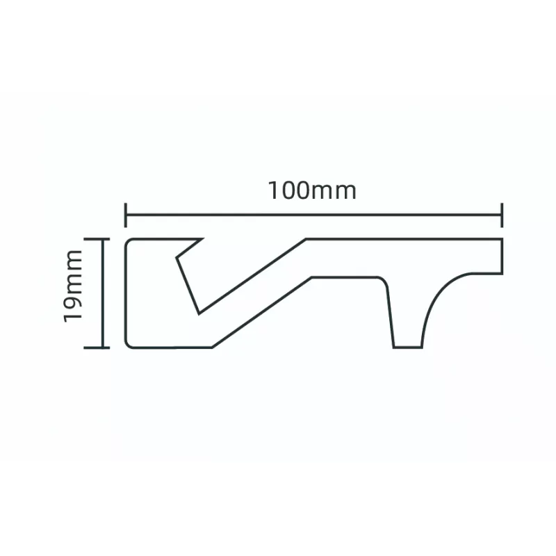Polistirola grīdlīste LED lentei 2400x100x19 mm