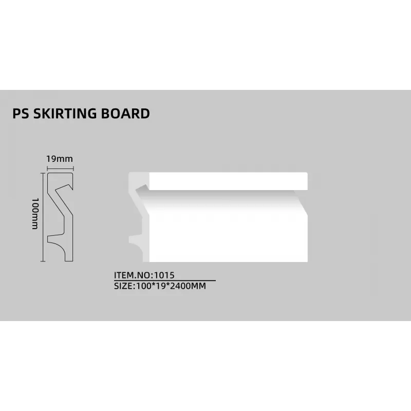 Polistirola grīdlīste LED lentei 2400x100x19 mm