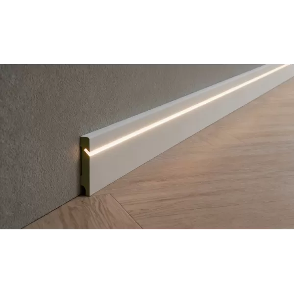 Polistirola grīdlīste LED lentei 2400x100x19 mm