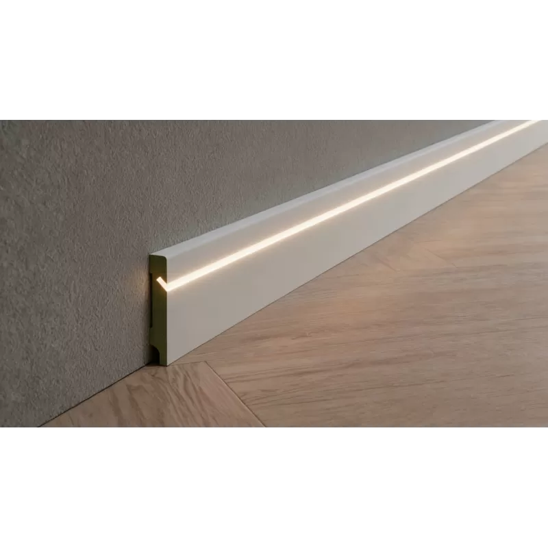 Polistirola grīdlīste LED lentei 2400x100x19 mm