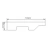 Polistirola grīdlīste 2400x70x15 mm