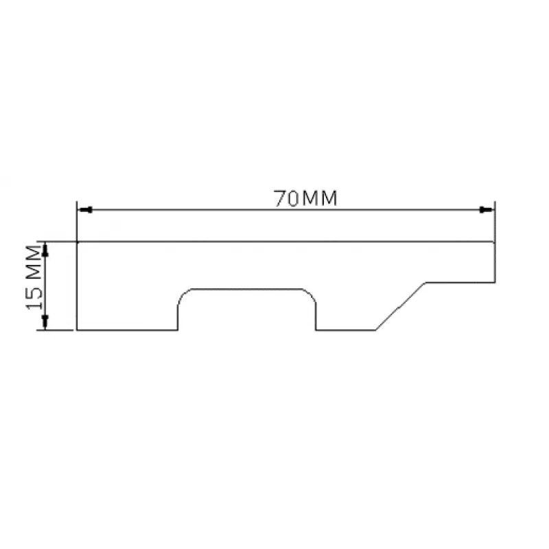 Polistirola grīdlīste 2400x70x15 mm