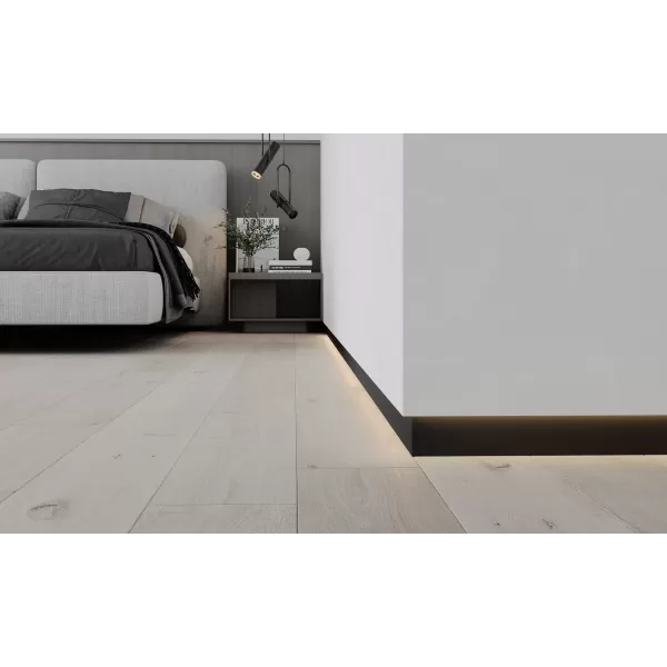 Aluminium Shadow Gap Skirting Board for LED Lighting 2.5 m VISIONAL