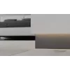 Aluminium Shadow Gap Skirting Board for LED Lighting 2.5 m VISIONAL