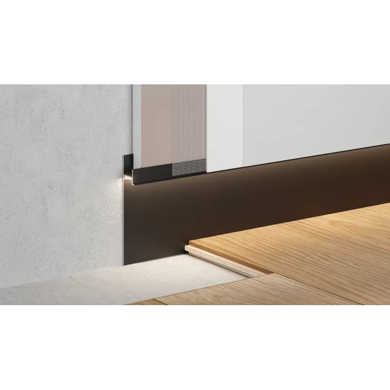 Aluminium Shadow Gap Skirting Board for LED Lighting 2.5 m VISIONAL