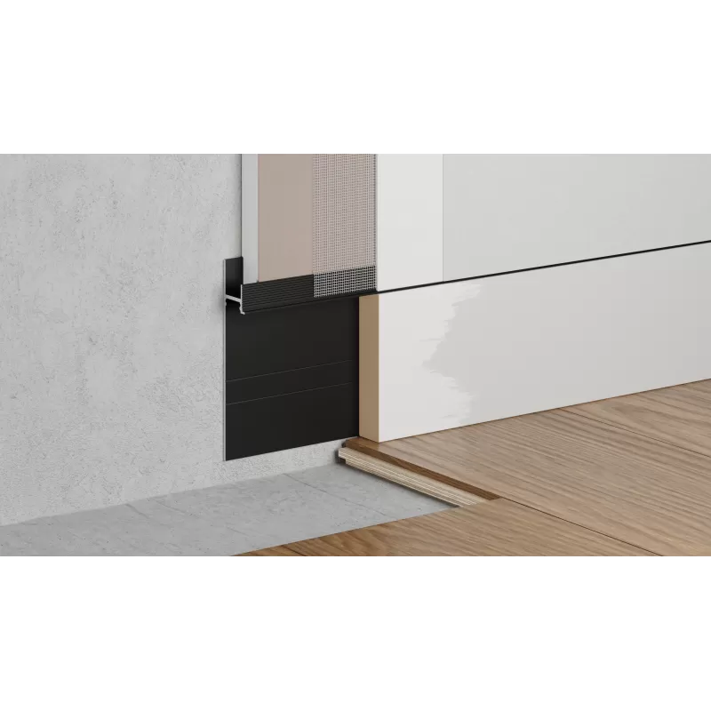 Aluminium Shadow Gap Skirting Board for LED Lighting 2.5 m VISIONAL