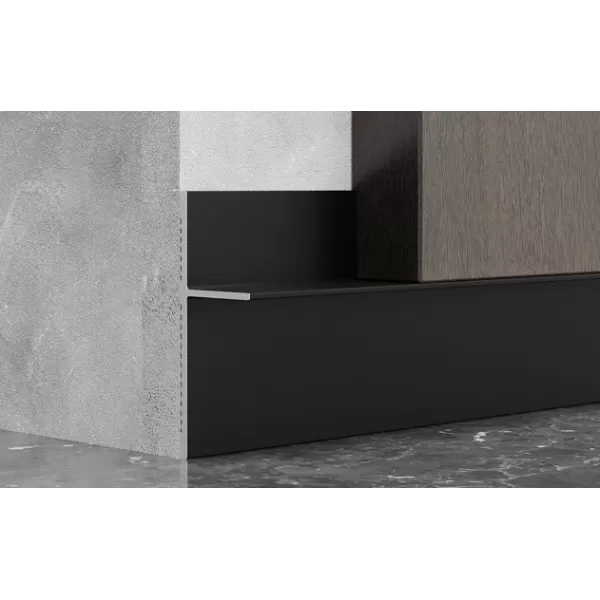 Aluminium Shadow Gap Skirting Board 3 m