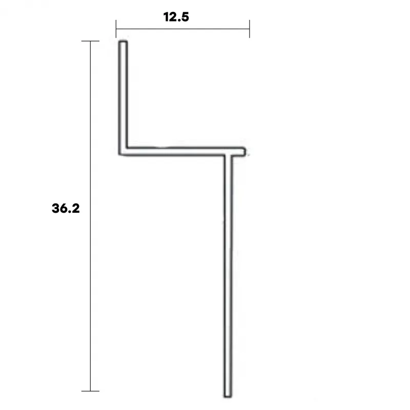 Alumīnija ēnu grīdlīste 3m VISIONAL / 05-795
