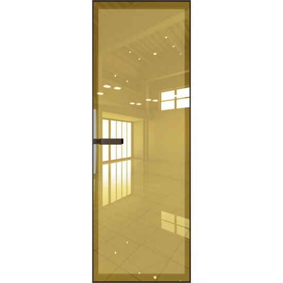 Alumīnija iekšdurvis Profildoors 1AGN Mirror Gold (Gesella)