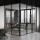 Aluminum-glass partitions and doors