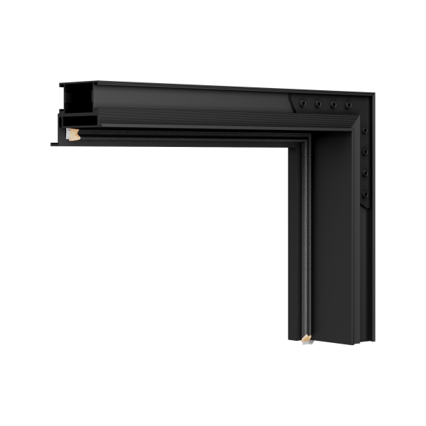 Slēptās durvis PRESTIGE ar alumīnija malu no četrām pusēm Black Edition 2300mm Slēptās durvis PRESTIGE ar alumīnija malu no četrām pusēm Black Edition 2300mm