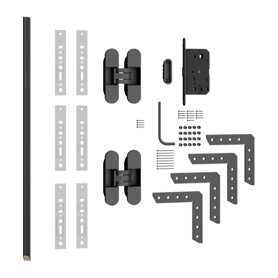 Hidden doors PRESTIZE with aluminum edge on 4 sides Black Edition