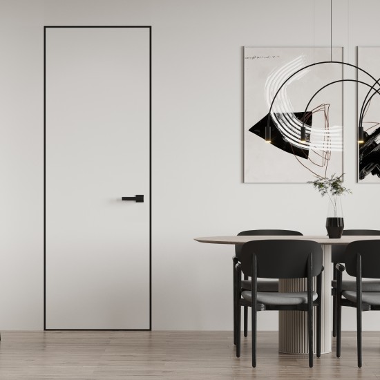 Hidden doors EKOTREND with aluminum black frame