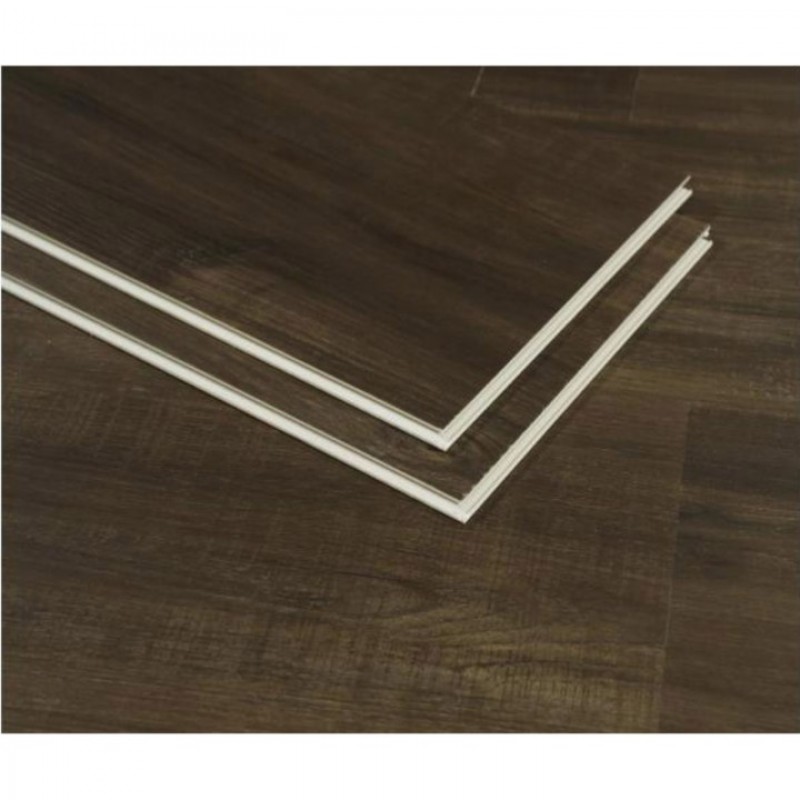SPC Vinyl Flooring Dark Mocha Oak 5+1 mm with Integrated Underlay