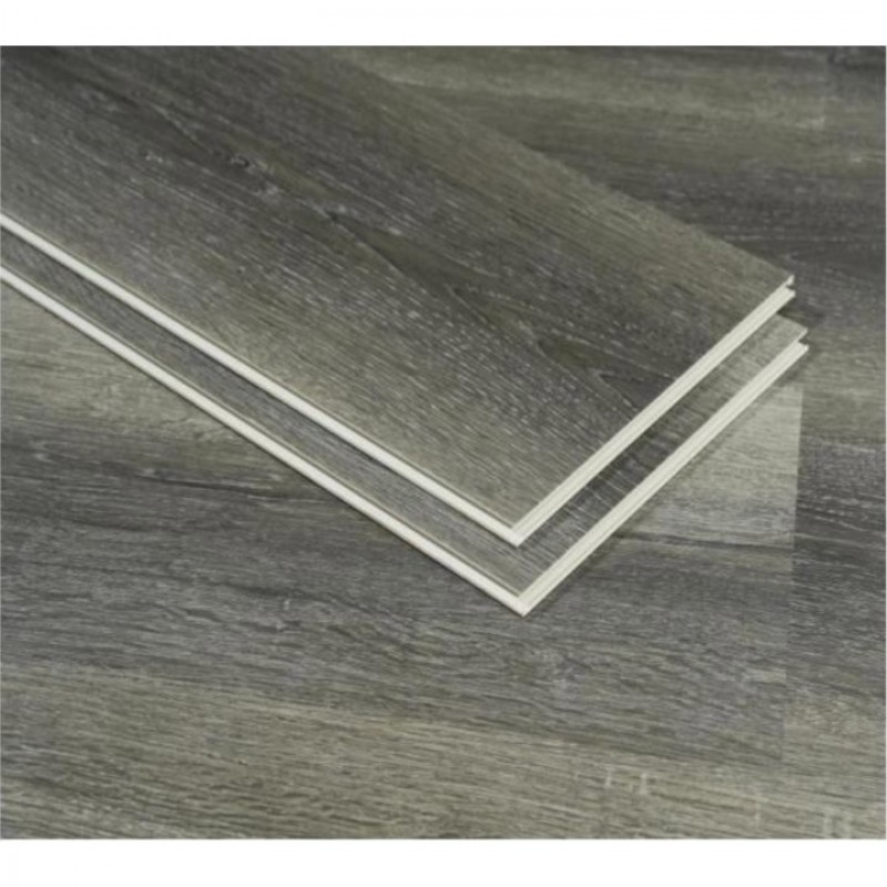 SPC Vinyl Flooring Graphite Oak 5+1 mm with Integrated Underlay