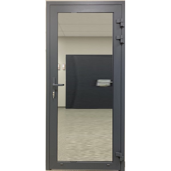 Aluminum entrance doors for houses ALU-Thermal80 with full glazing RAL7016 Aluminum entrance doors for houses ALU-Thermal80 with full glazing RAL7016